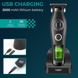 Tondeuse à barbe sans fil professionnelle pour hommes, lame en céramique MIM T à écartement zéro, tondeuse de barbier, tondeuse à cheveux, alimentation par batterie - Product Image 5