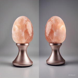 โคมไฟกลางคืนคริสตัลหินหิมาลัยสีชมพูตกแต่งด้วยหินคริสตัลงานฝีมือตามธรรมชาติที่ออกแบบได้เองโคมไฟกลางคืนรูปทรงตามต้องการ - Product Image 6