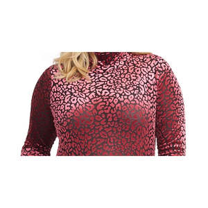 Rachel Roy - Camiseta informal con cuello alto y estampado de leopardo para mujer, talla grande, color rosa, talla 3X - Product Image 2