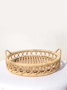 Rattan Bois Petit Déjeuner Alimentaire Serveur Plateaux Maison Vaisselle Vaisselle Décoratif Centres De Table Rattan Bois Plateau - Product Image 6