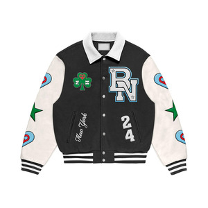 2025 meilleure qualité fabricant de veste universitaire Logo personnalisé et couleur hommes prix de gros veste universitaire - Product Image 2