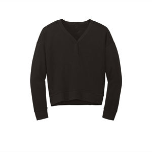 Jersey con cuello en V para mujer, sudadera negra, capa media suave y acogedora para ropa informal, ideal para capas en otoño e invierno - Product Image 1