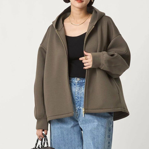 Sweat-shirts pour femmes tendance 2026, 100% coton, polaire épais, fermeture éclair, haute qualité, nouvelle collection, grande taille, logo personnalisé - Product Image 6