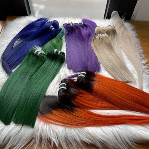 Cuticule de donneur unique droite d'os brut vert profond alignée Extensions de cheveux Remy couleur modèle de cheveux doux soyeux cheveux humains vietnamiens - Product Image 6