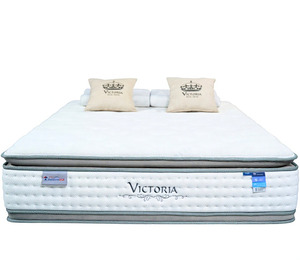 American Star Victoria <b>Spring</b> <b>Mattress</b> Pillow Euro Top Quilting Breathable Knitted Fabric 42cm Thick Plush-Medium Firmness - Product Image 1