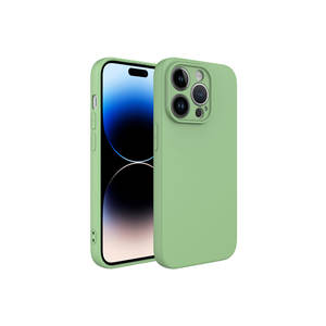 Coque en silicone liquide vert clair Netzy pour iPhone 14 Pro Max, protection de l'appareil photo, coque de protection pour téléphone pour 7 Plus 11Pro - Product Image 1