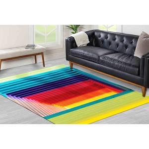 Tapis à effet 3D coloré : Tapis moderne hypnotique antidérapant, tapis fin non tissé - Product Image 2