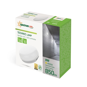 Round outdoor <b>LED</b> wall <b>light</b>, <b>mini</b>, 8W, 850lm, 4000K, IP54 (Spectrum SLI041045NW) - Product Image 1