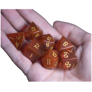 Ensemble de dés en pierre de haute qualité, carnelian rouge, pierres précieuses gravées, pierres naturelles, ensemble de dés personnalisé, dés en cristal viking, grossiste - Product Image 3