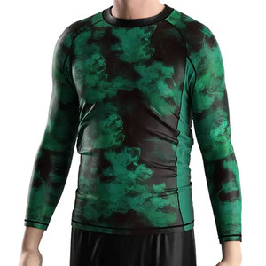 OEM Sublimation Imprimé Spandex BJJ Rash Guard pour Hommes Compression Gym Surf Plongée Chemise - Product Image 5