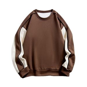 Sudadera de Cuello Redondo para Hombre, Estilo Retro Urbano, Personalizable, con Parches Bordados, Lavada, Ecológica, Corte Cuadrado, BY BS 2026 - Product Image 1