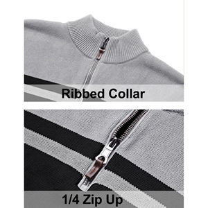 Men Knit Sweater Plaiting Zip 100% Cotton Hoodies Men's <b>Cable</b> Knitting Fashion Knitted Sweater Cardigan Men's Sweater - Product Image 5