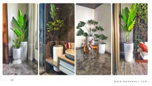 Maceta Grande de Material FRP de Primera Calidad ROEL, Kit de Macetas para Interiores y Exteriores, Diseño Moderno, Decoración para el Hogar y el Jardín, Flores Artificiales - Product Image 5