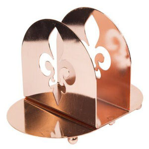 Porte-serviettes en métal plaqué cuivre avec support de tissu de table décoratif au design moderne pour la cuisine, la salle à manger et le restaurant - Product Image 2