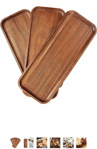 Plato de Madera Cuadrado Pintado a Mano para Regalos, Estilo Clásico, Hecho a Mano - Product Image 3