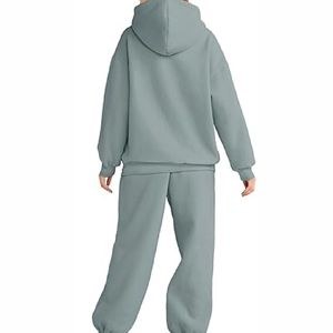 Conjuntos de Jogger de mujer transpirables lisos con cremallera de cuarto de alta calidad, chándal femenino para correr a juego, chándal de dos piezas para mujer - Product Image 2