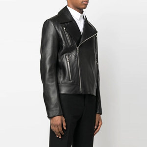 Vêtements décontractés pour hommes Veste de motard en cuir Veste de motard en cuir imperméable à l'eau pour hommes - Product Image 3