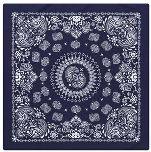 Bandana foulard personnalisé en coton recyclé 100% doux, teint à la main, motif paisley, pour cheveux, tête, foulard - Product Image 4