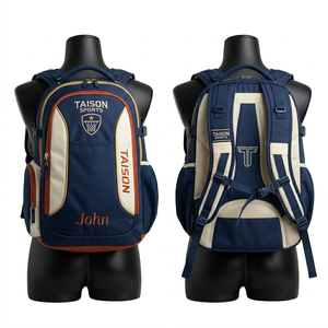 Women Basketball Sports Bag 600D Polyester 300 GSM Durable Red White Panel Design Custom Embroidery Print Logo <b>Backpack</b> - Product Image 2