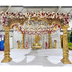 ของตกแต่งงานแต่งงานแบบใหม่ของอินเดียตอนใต้ของตกแต่งงานแต่งงานของ Mandapam maharasthrian ของตกแต่งดอกบัว mandap งานแต่งงานแบบชาวมาราธิ - Product Image 1