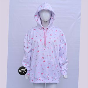 Sudadera con capucha personalizada con estampado de sublimación para mujer, ropa de calle informal con hombros caídos, ropa de invierno transpirable - Product Image 1