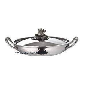 Stainless Steel Hammered Designing Round Food <b>Stock</b> <b>Pot</b> Dinnerware Home and Restaurant Table Decorating Metal Food Hot <b>Pots</b> - Product Image 5