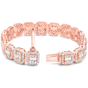 VVS Moissanite Diamond Tennis Bracelet 925 oro rosa Tennis bracelet Iced Out Hip Hop Fashion Jewelry - Product Image 3