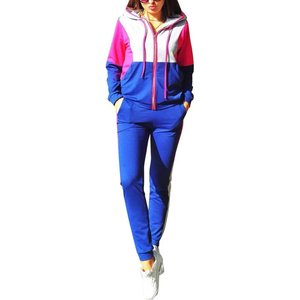 Vente en gros de survêtements de jogging sportifs 100% coton pour femmes Streetwear classique à manches longues avec fermeture éclair avec coupe ample et design surdimensionné - Product Image 4