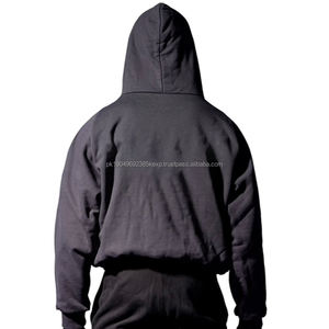 High weight quality 500g heavyweight double layer <b>Oversized</b> Drop shoulder Boxy fit cropped <b>hoodie</b> <b>for</b> <b>men</b> - Product Image 2