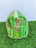 Set Kotak Makeup Perjalanan 3-in-1 Buatan Tangan India dari Katun Vintage Ramah Lingkungan, Tahan Lama, Besar, Dapat Disesuaikan, dengan Ritsleting, Tahan Air