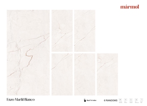 Enzo Marfil Bianco 600x1200มม. กระเบื้องเคลือบสไตล์ยุโรปสมัยใหม่ฟังก์ชั่นกันลื่น - Product Image 3