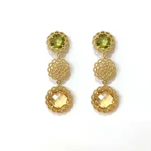 Alluring Allegra Stone Earrings - 750 Yellow Gold Featuring 6mm Color Stones - Versatile Glamour