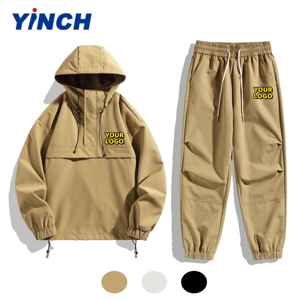 ชุดวอร์มครึ่งซิปสำหรับผู้ชายชุดเสื้อกางเกงพร้อมโลโก้ปักตามสั่ง - Product Image 1