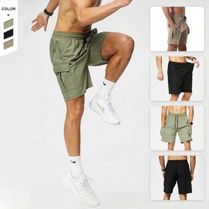 กางเกงขาสั้นออกกำลังกายผู้ชายน้ำหนักเบาระบายอากาศได้ดีมีเชือกผูกเอวกระเป๋าด้านข้างกางเกงขาสั้นจัดส่งแบบ DP - Product Image 6