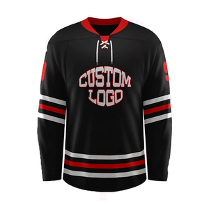 Maillot de hockey sur glace personnalisé pour hommes Maillot de sport personnalisé avec nom de l'équipe Quantité en vrac Vêtements de hockey sur glace - Product Image 2