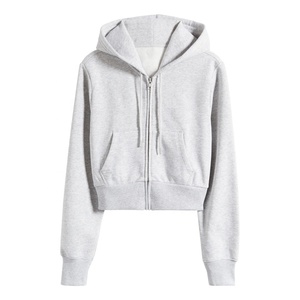 Custom Manufacturer Label <b>Distressed</b> Embroidery Patch French Terry Streetwear Acid Washed Boxy Pullover Cropped Hoodie - Product Image 4