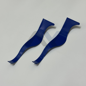 Navaja de Barbero Dominicana Nueva, Curva, Ondulada, No Recta, de Acero Inoxidable, Color Azul, Cuchillo de Barbero con Hoja Reemplazable - Product Image 3