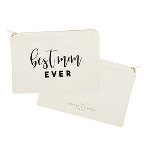 Sac de toilette en toile de coton grande capacité, écologique, personnalisable, résistant à l'eau, durable, motif lettre - Le meilleur cadeau pour maman - Product Image 2