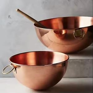 Tazón de Servir de Cobre Brillante para Servir Postres con Estilo, Vajilla de Diseño para Fiestas, Apto para Lavavajillas - Product Image 3