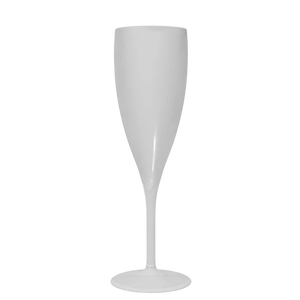 Flûte da champagne in plastica bianca non stampata, trasparenti per eventi, realizzate in polipropilene (PP), nessun minimo d'ordine, prodotte in Francia - Product Image 1