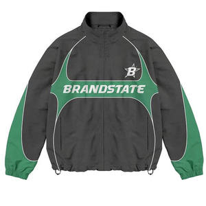 Más tamaño nueva moda 2025 ropa de calle conjunto cortavientos nuevo diseño personalizado a prueba de viento chándales logotipo personalizado conjunto cortavientos - Product Image 4