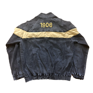 Blouson Bomber Réversible en Suédine de Laine Noire Délavée, Personnalisable, Style Fraternité Grecque, Streetwear Urbain, Imperméable, Logo Frontal - Product Image 2