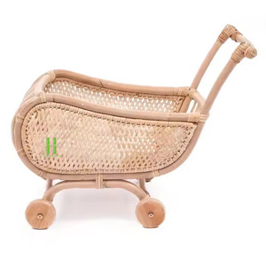 High Quality Rattan <b>Wagon</b> <b>for</b> <b>Kids</b> Trendy Rattan <b>Kids</b> Toys Eco Friendly Wicker Doll <b>Wagon</b> OEM Acceptable from Vietnam Wholesale - Product Image 5