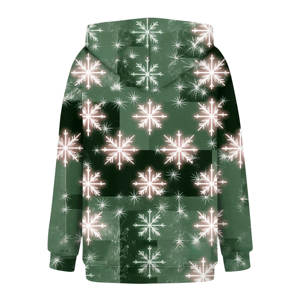 Nouvelle arrivée : sweat à capuche pour femme, tendance hiver, manches longues, coupe ajustée, couleur unie, en polaire écologique, séchage rapide - Product Image 2