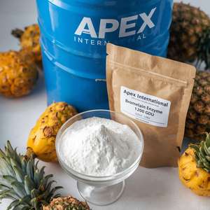 Enzyme de bromélaïne 1200 GDU Apex Bromélaïne 1200 GDU Poudre d'enzyme Attendrisseur de viande avec une durée de conservation de 2 ans - Product Image 1