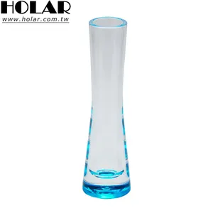 [Holar] Taiwan Maakte 8 Inch Moderne Skinny Glas-Achtige Heldere Acryl Slanke Bloemenvaas Met Kleine Mond Hoge Dunne Smalle Hals