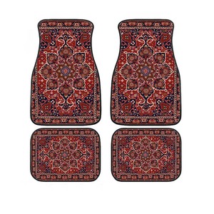 Set di 4 <span class=keywords><strong>Tappetini</strong></span> Universali Antiscivolo, Antipolvere e Impermeabili <span class=keywords><strong>in</strong></span> <span class=keywords><strong>Gomma</strong></span> <span class=keywords><strong>per</strong></span> <span class=keywords><strong>Auto</strong></span>, Stile Bohémien Personalizzato - Product Image 4