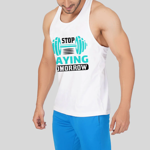 Camiseta sin mangas de calidad Premium para hombre, capucha transpirable con cuello en V, bordado a máquina, estilo deportivo, talla XL, logotipo trasero - Product Image 3