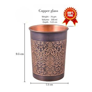 Traditional Indian copper tumbler handcrafted durable stylish <b>drinkware</b> perfect for home dining and wellness use - Product Image 2