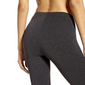 Fait sur mesure 95% coton 5% Spandex gris anthracite couleur taille moyenne dames Leggings meilleur prix d'usine Bangladesh - Product Image 5
